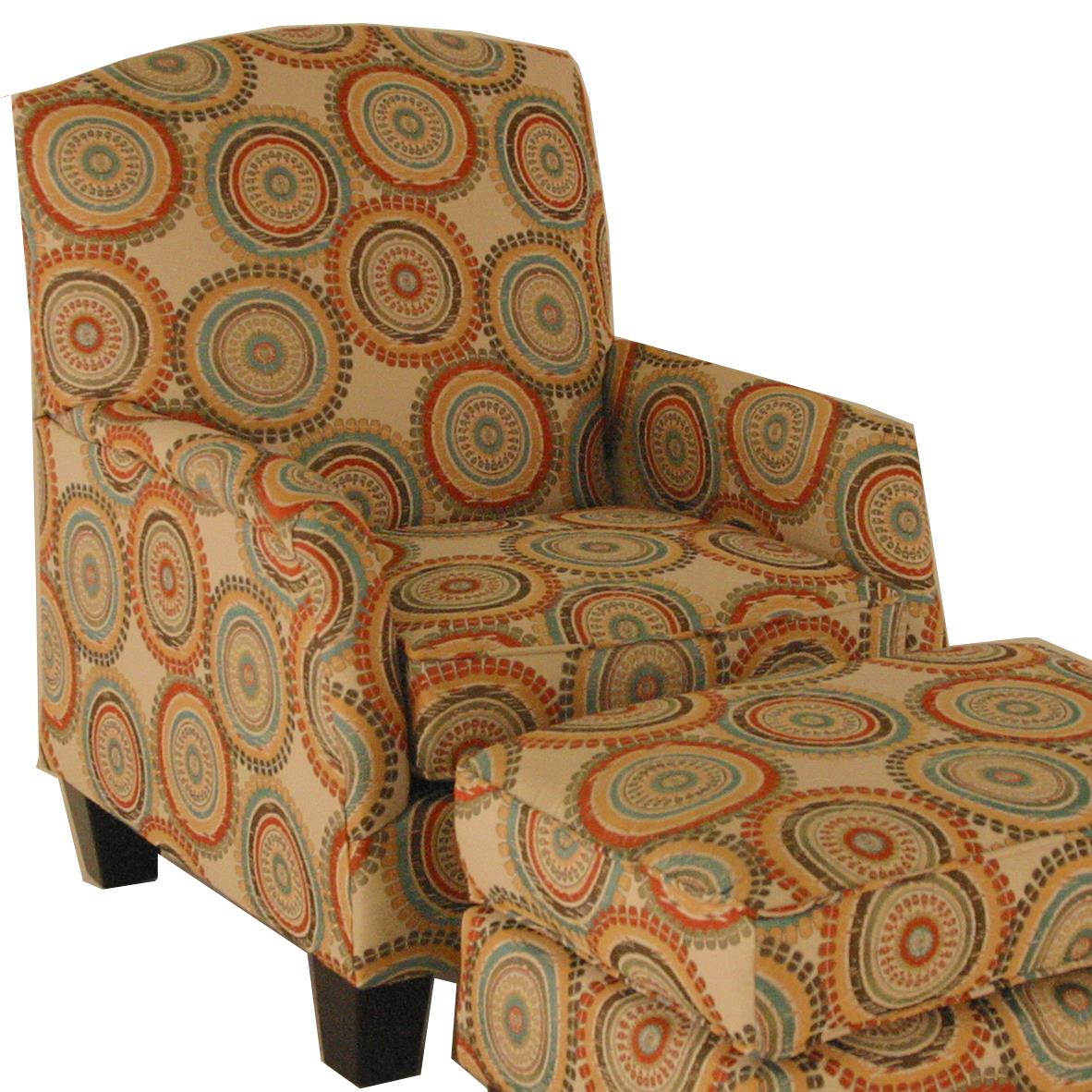 Chairs America Accent Chairs and Ottomans Transitional Chair with Block